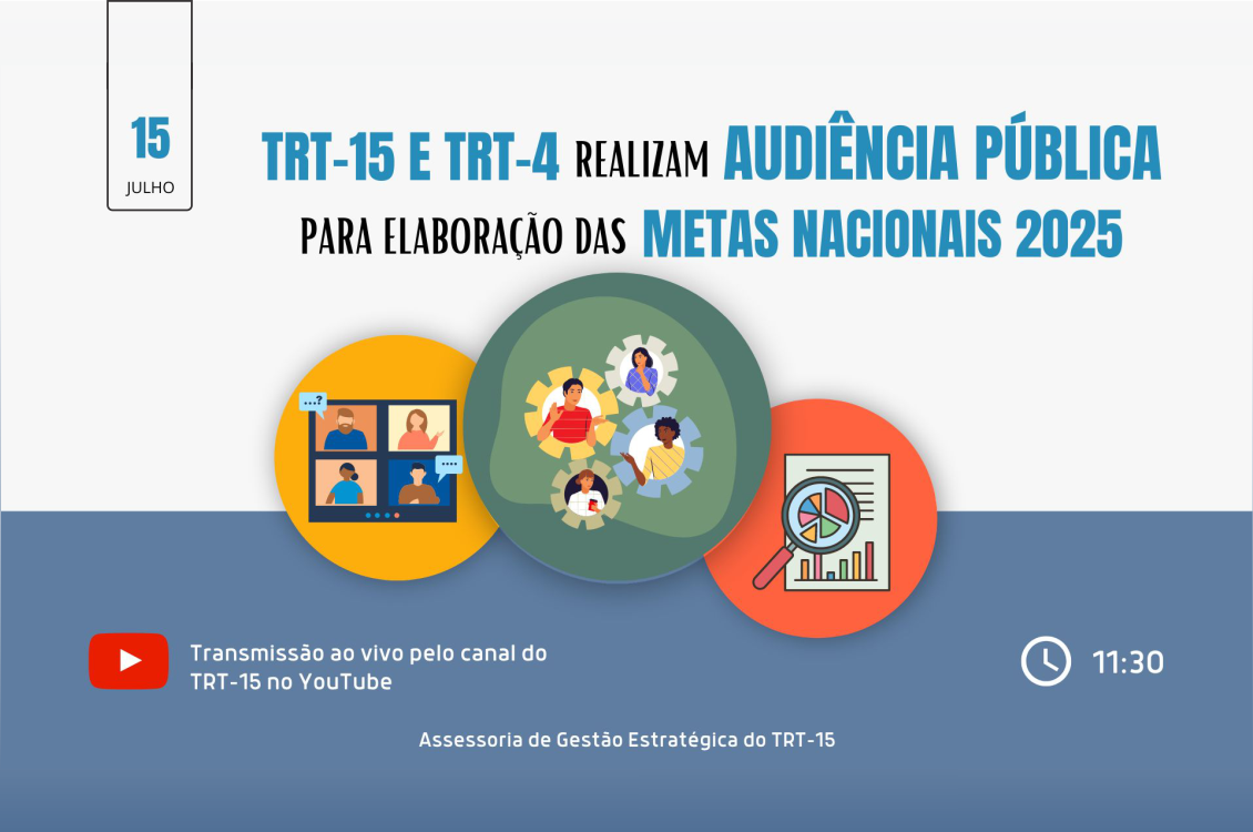 No momento, você está visualizando TRT-15 e TRT-4 realizam Audiência Pública para elaboração de Metas Nacionais 2025