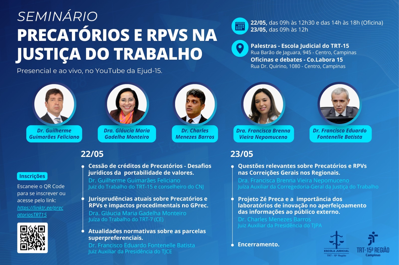 No momento, você está visualizando TRT-15 promove seminário nacional sobre precatórios e inscrições estão abertas