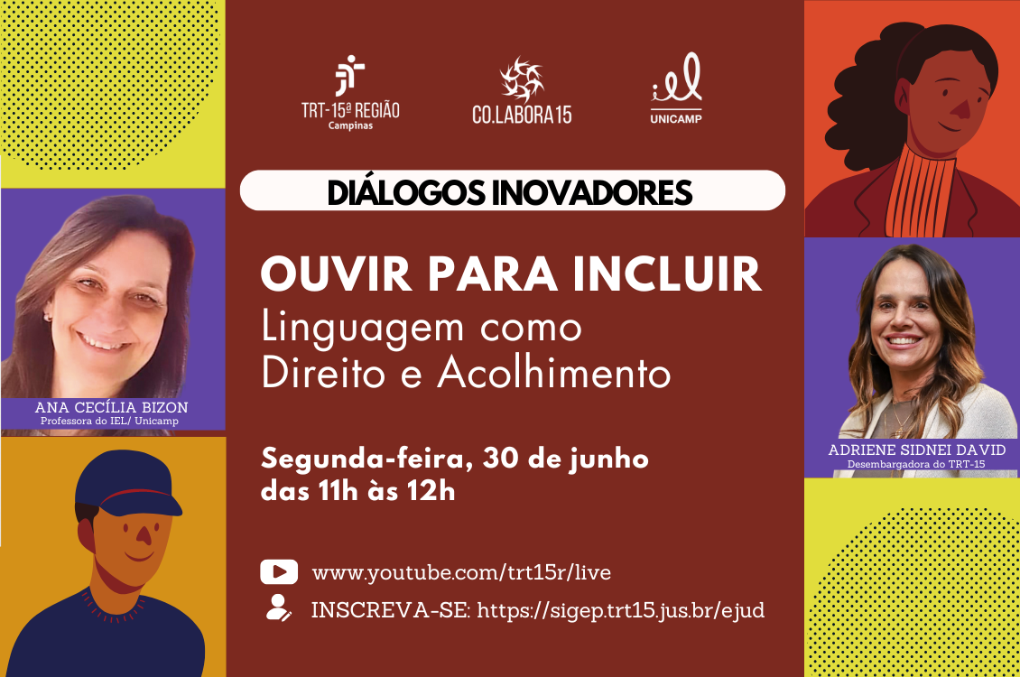 No momento, você está visualizando Inscrições abertas: Diálogos Inovadores debate linguagem e inclusão na segunda-feira (30/6)