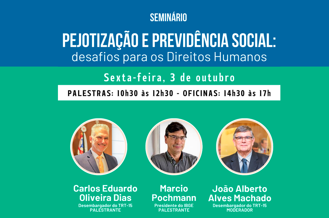 No momento, você está visualizando EJud-15 e Co.Labora 15 promovem seminário sobre Pejotização e Previdência Social