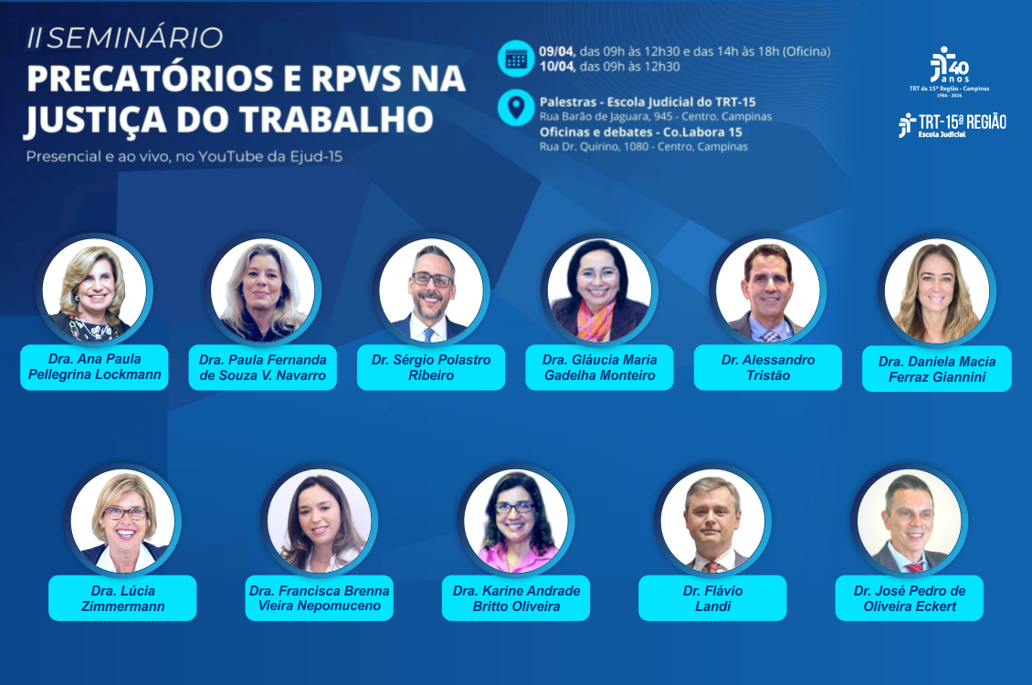 No momento, você está visualizando Inscrições abertas para o seminário nacional que vai debater os impactos da EC 136/2025 nos precatórios trabalhistas