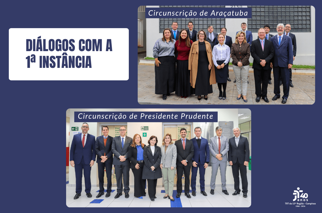 No momento, você está visualizando Araçatuba e Presidente Prudente completam roteiro dos Diálogos com a Primeira Instância pelas circunscrições do TRT-15
