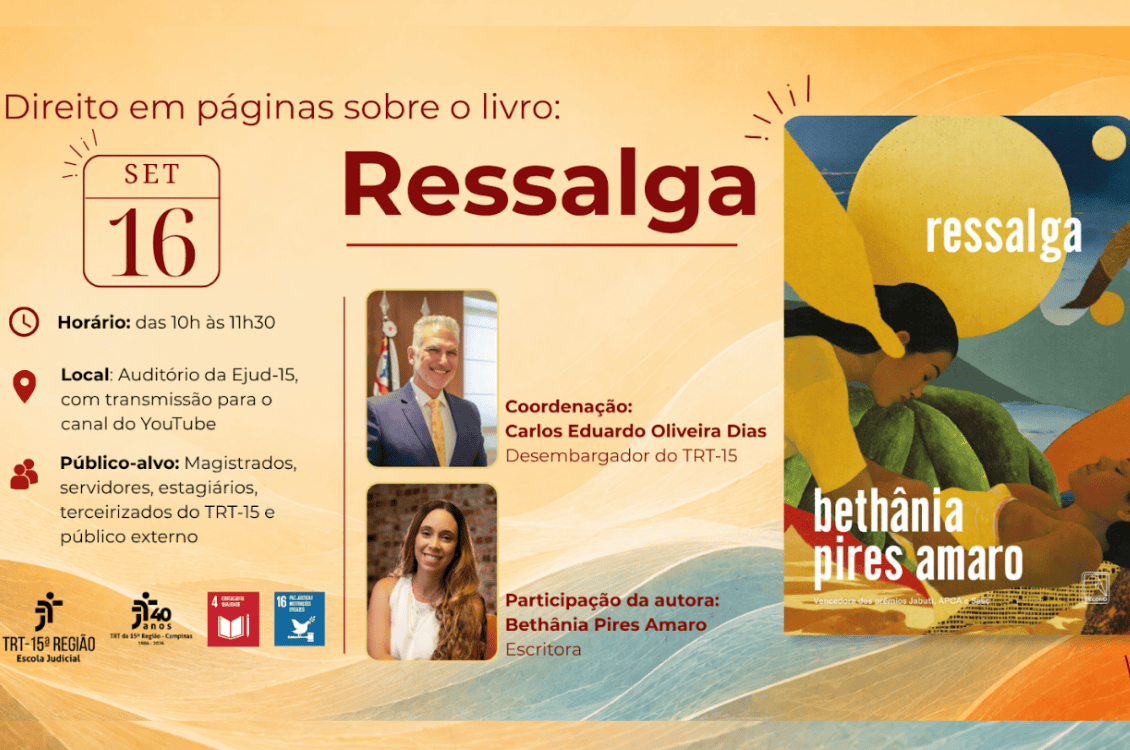 No momento, você está visualizando EJud-15 promove debate sobre o livro “Ressalga” no projeto Direito em Páginas 