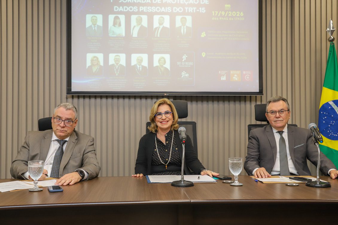 No momento, você está visualizando TRT-15 promove sua 1ª Jornada de Proteção de Dados Pessoais 